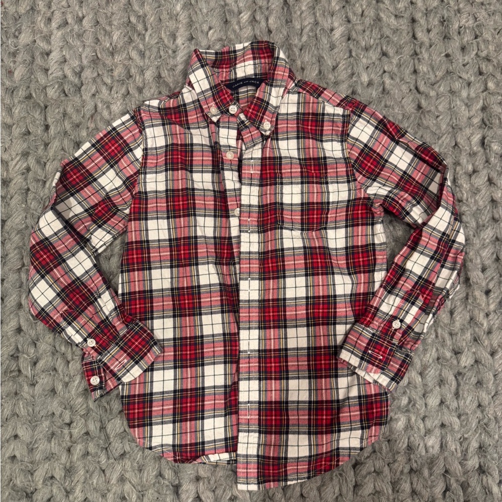 Janie and Jack Boys plaid flannel shirt 5